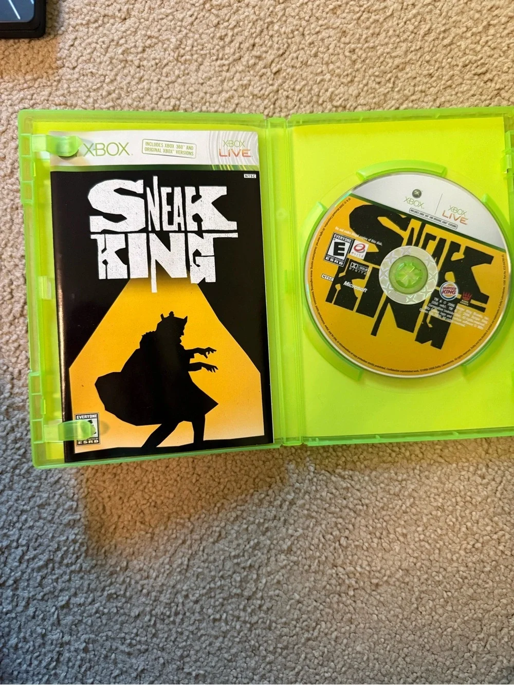 Sneak King | XBOX Live | Vintage Video Game